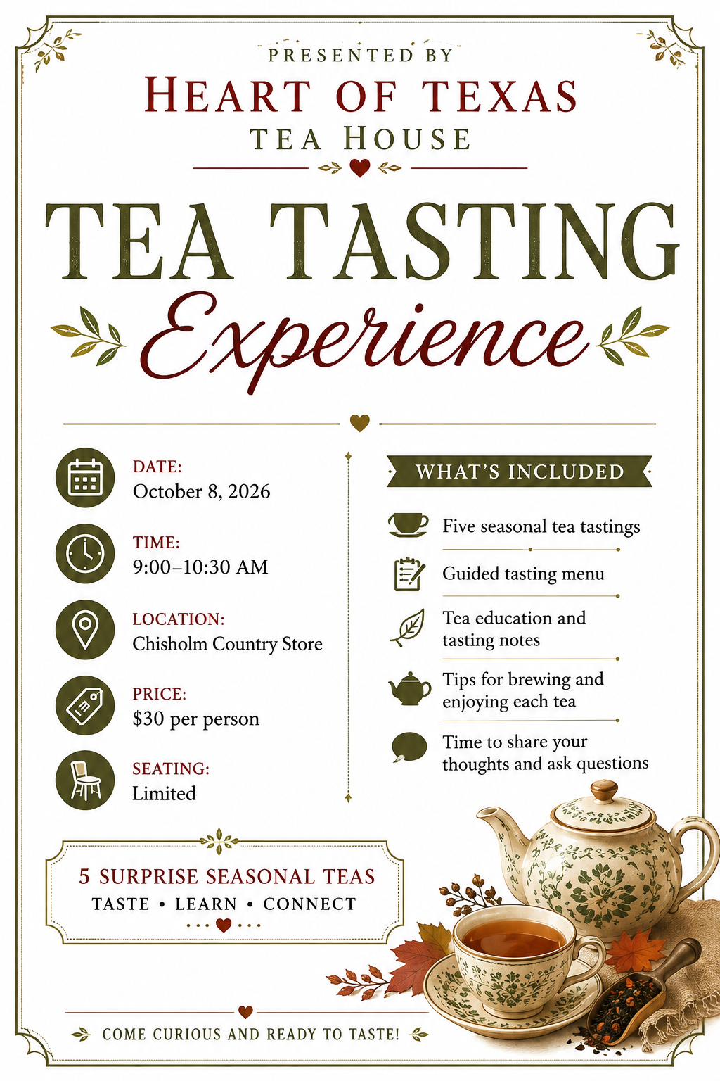 Tea Tasting Experience