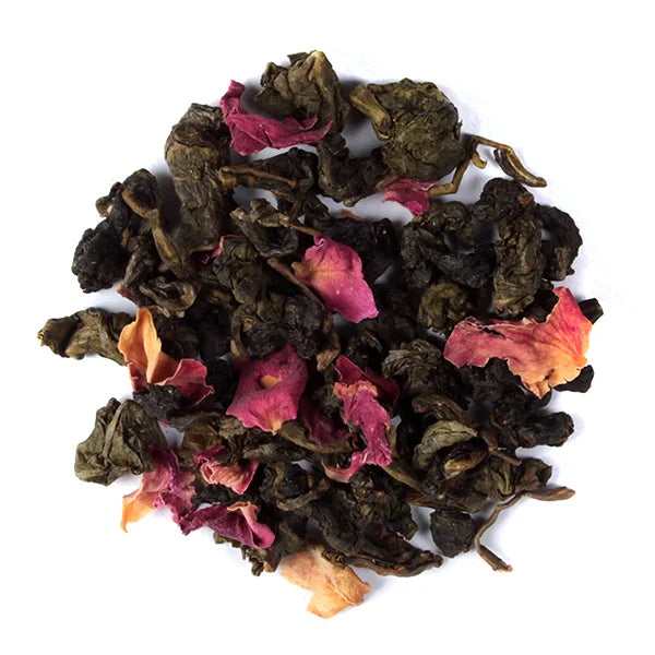Plum blossom oolong tea with rose petals picture